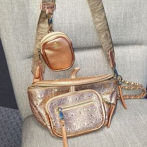 Steve Madden Shimmering Gold Crossbody Bag